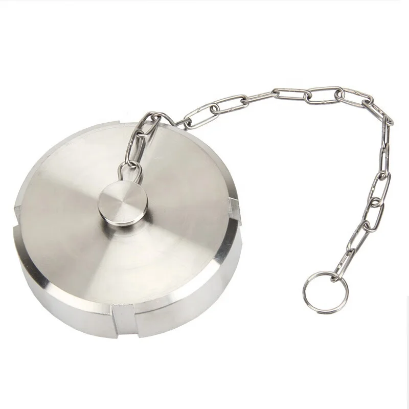 sanitary DIN/SMS/3A standard stainless steel 304  316L forged  blind nut with chain or without chanie