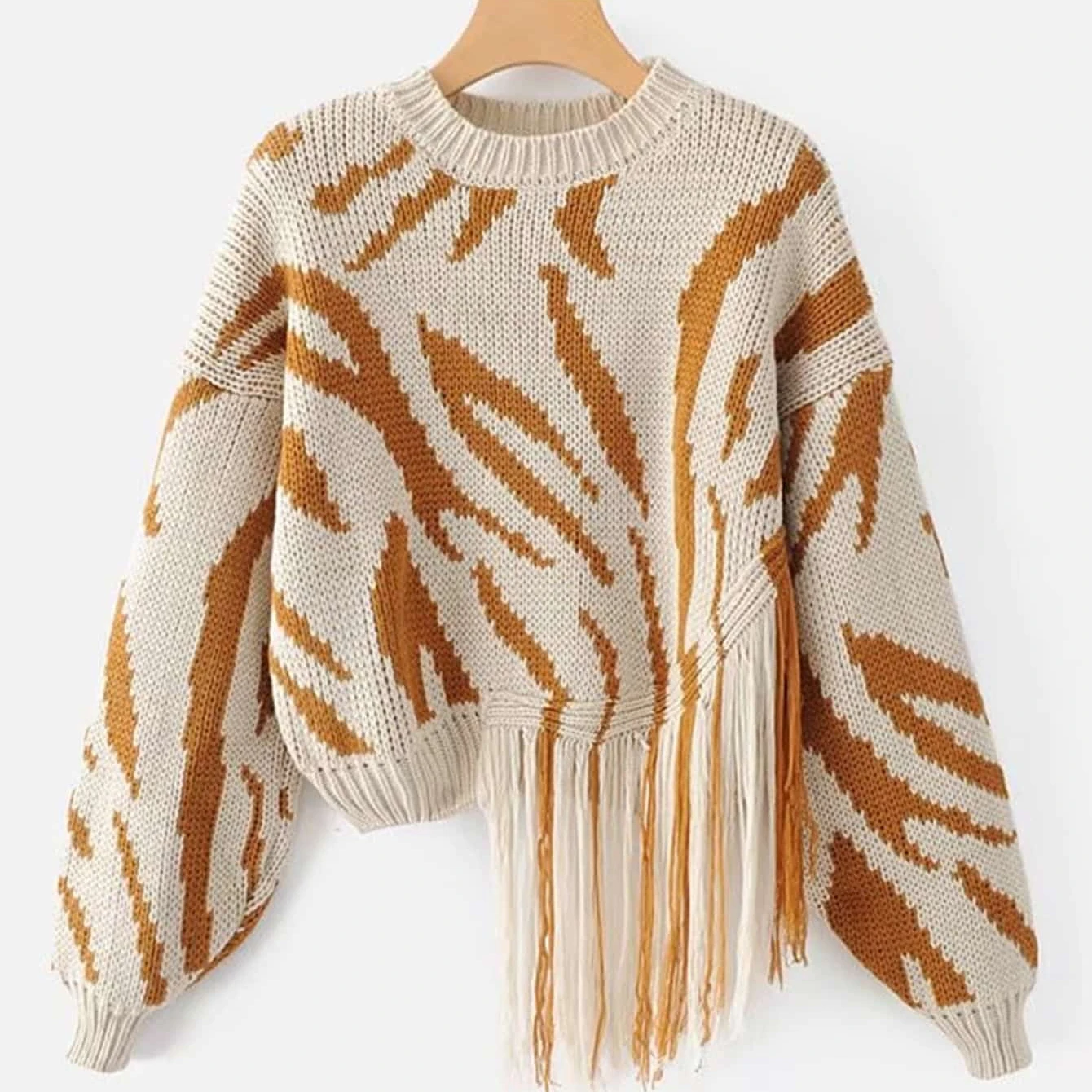 Производитель предоставит на заказ вязаный толстый пуловер с длинным рукавом и круглым вырезом зимние женские свитера больших размеров