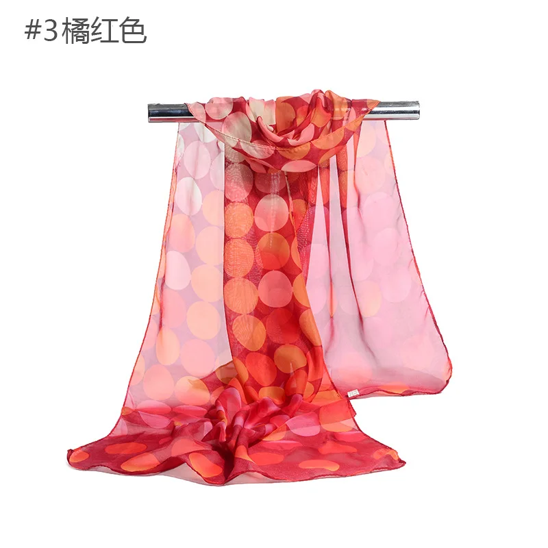 New arrivals fashion round pattern printed women chiffon scarf high quality print chiffon scarves for ladies