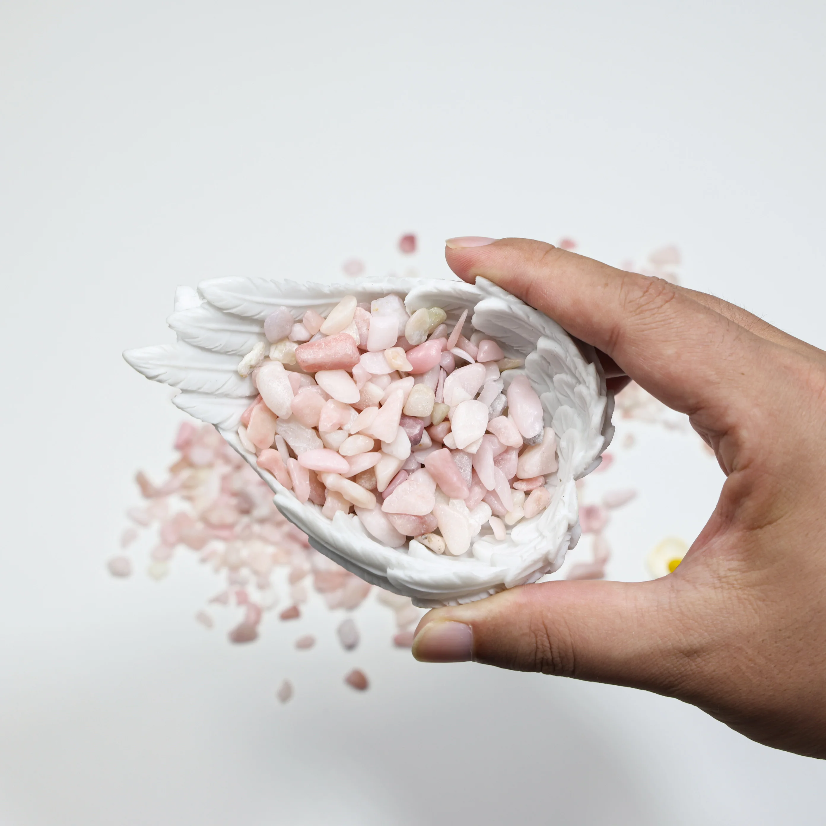 The New Listing Gemstone Stone Gravel Quartz Rock Crystals Bulk Wholesale Tumbled Stones Rose quartz chips With Best Qu