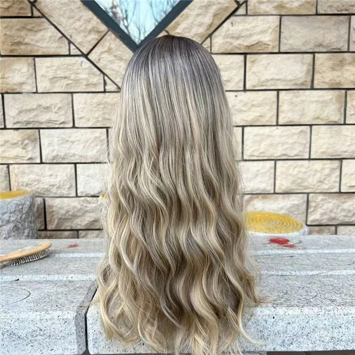 100% European Virgin Human Hair Jewish Wig Glueless Silk Top Honey Blond Kosher Wigs for White Woman Fast Express Delivery