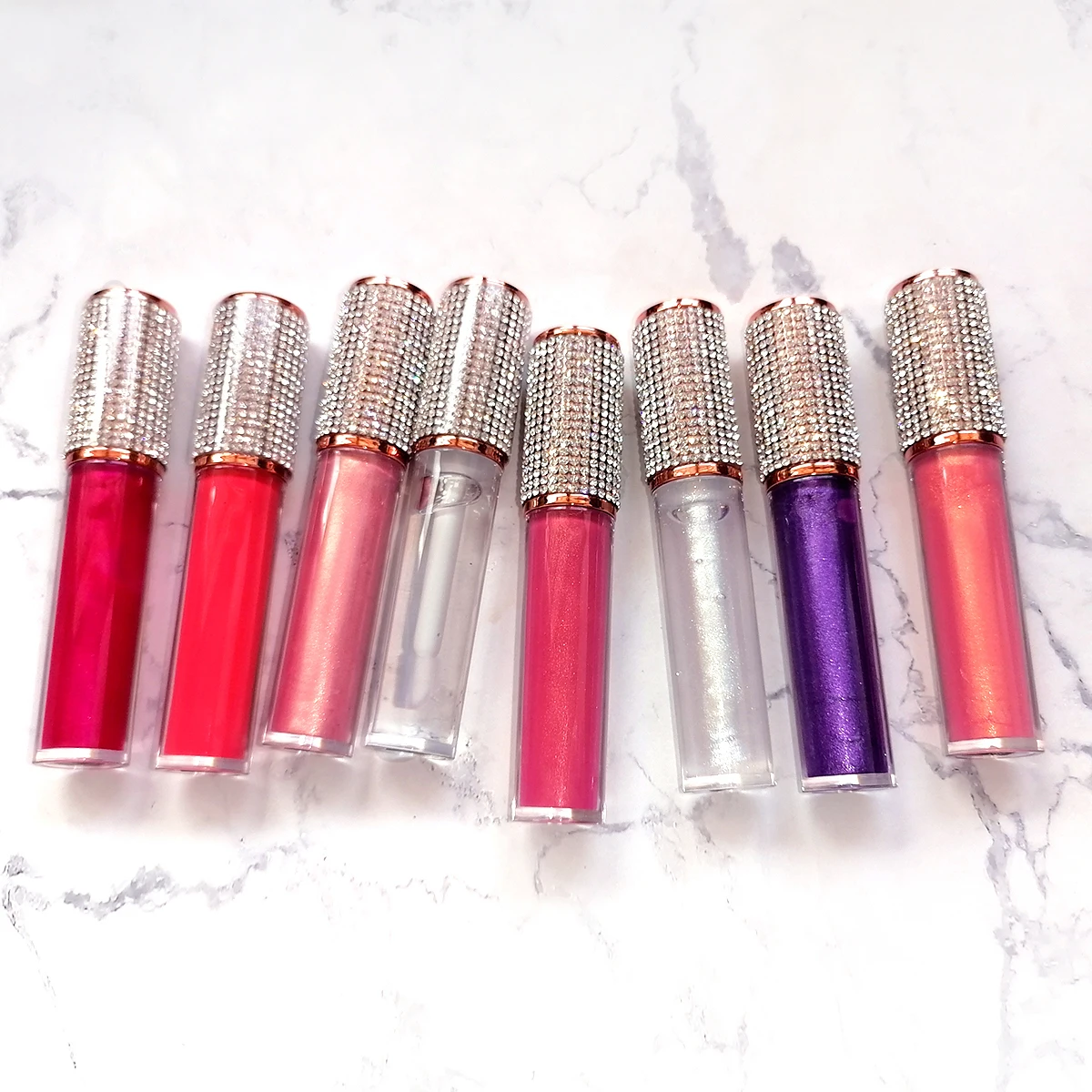 Make Your Own Diamond Lip Gloss Vendor No Logo  Private Label Luxury Shimmer Long Lasting Waterproof Custom Matte Lipgloss Lip