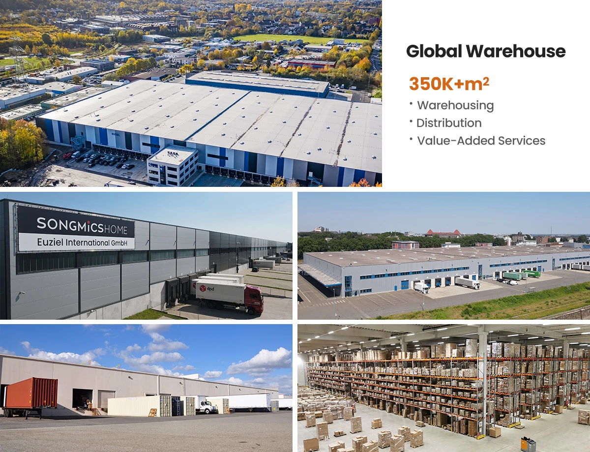 VASAGLE luxury multifunctional smart bedside table with  digital tube clock wireless nightstands with three-color led light