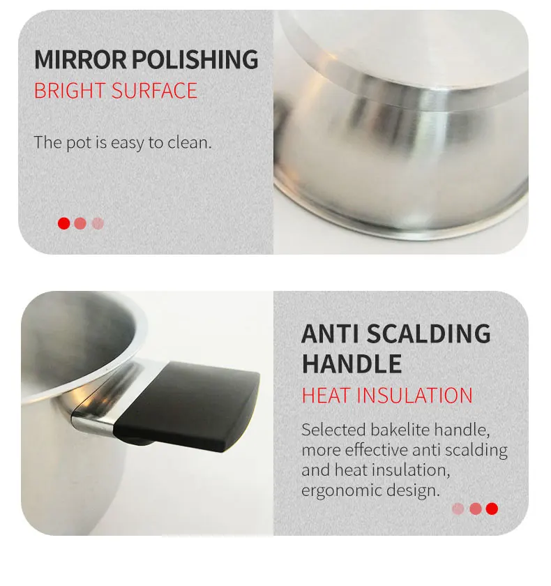 Mirror polished straight shape 6pcs articles cuisine stainless steel kitchenware cookware set