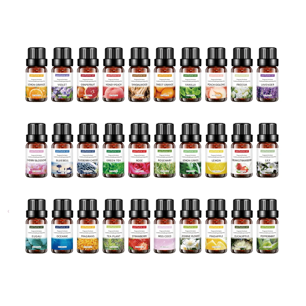 Wholesale Essential Fragrance Oils Organic Pure Private Label 10ml t Essential Oil for Body Massage Diffuser Multi Option