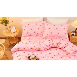 Cartoon festive bedding linen set hypoallergenic bedding set fabric bed linen for girl