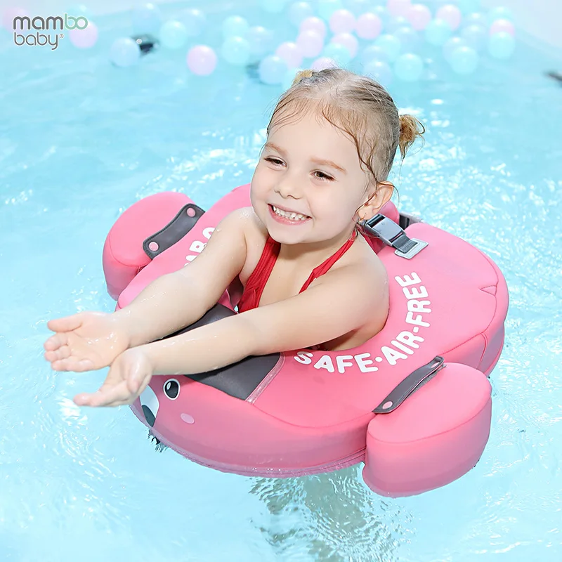 Mambobaby Baby Float Mambo Swimming Ring Non-inflatable Kids Swim Trainer Animals Float for Kids Toddler Swimming Pool Floatie