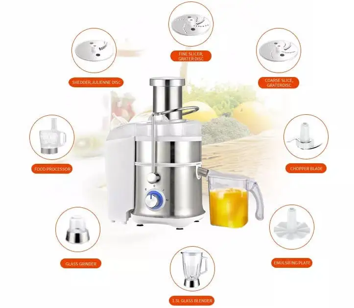 Immersion Blender,  2-In-1 Stainless Steel Handheld Blender Stick Mixer with Egg Whisk, Beaker & Chopper Bowl