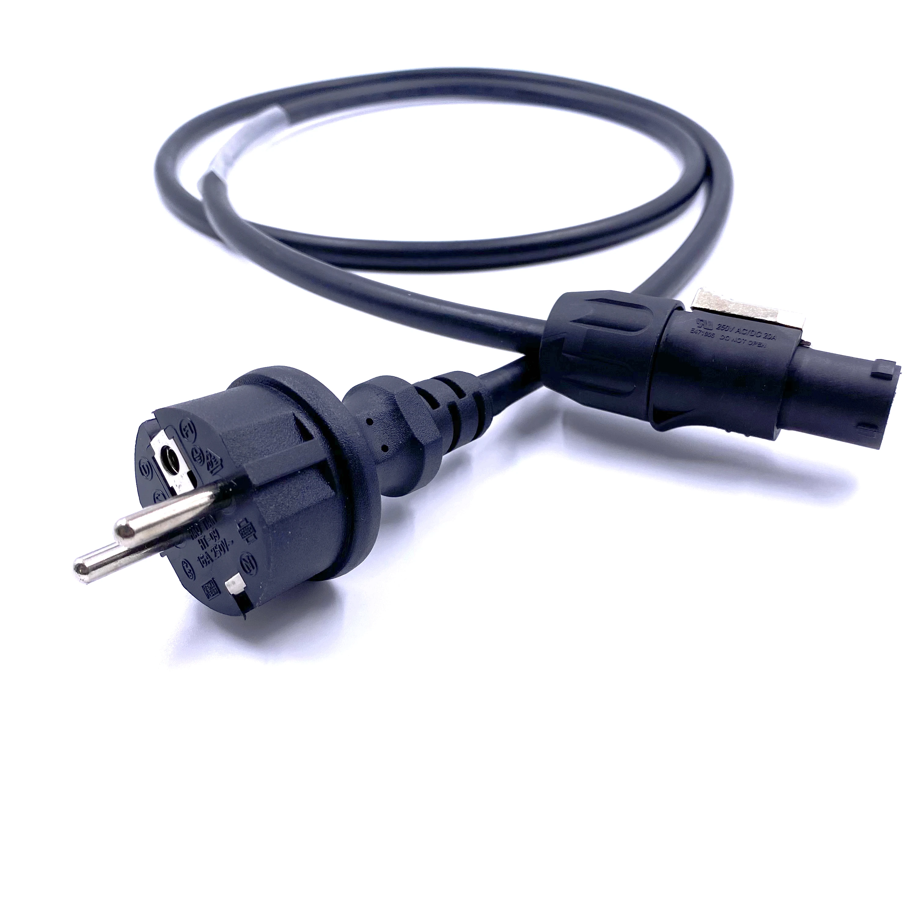 European Plug to powerCON True1 Plug with 3*2.5mm^2 Rubber/PVC Cable Stage Light Cable Series