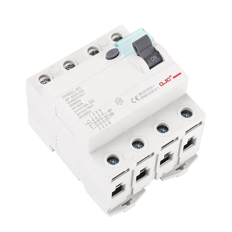 Электронные автоматические выключатели QJC MCB RCB RCBO RCD 4 p 4 полюс 6 КА 6 ка 10/16/20/32/40/50/63/80/100/125 Ампер 30 мА