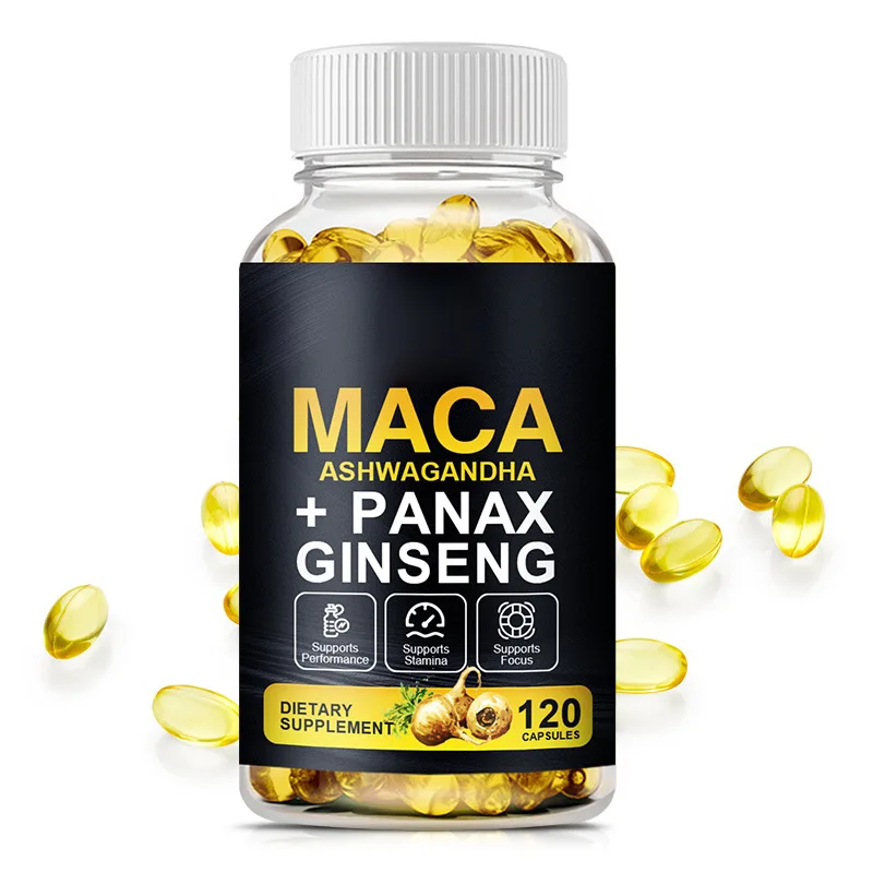 OEM Healthcare Supplements Red Maca and Ginseng Plus Capsules Maca Root Capsules