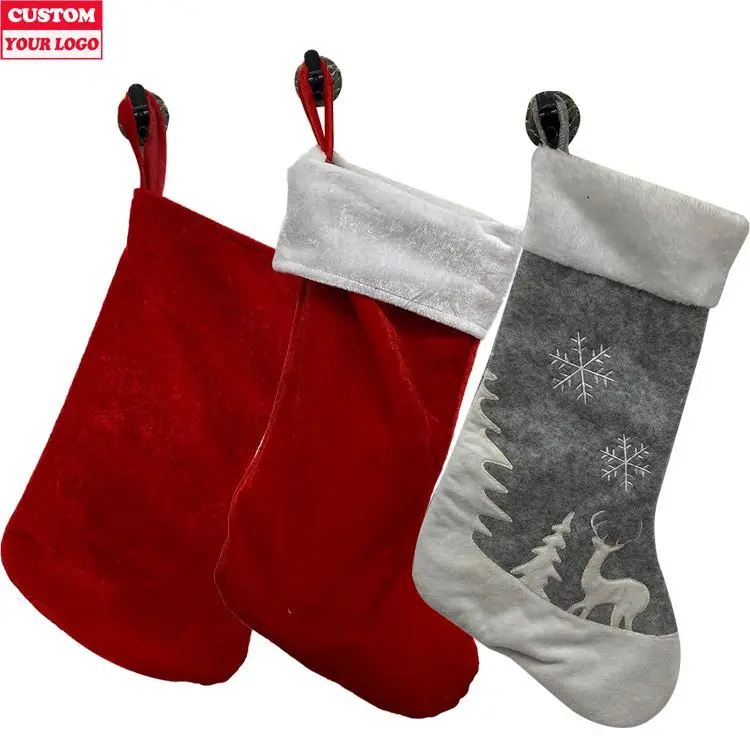 Hot Selling 2023 Kids Gifts Socks Decoration Xmas Small Christmas Stocking Knit Christmas Stockings