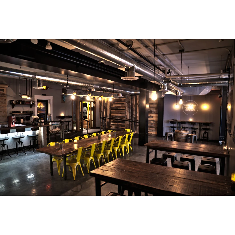 France vintage industrial 2 person 4 person restaurant table chair successful project