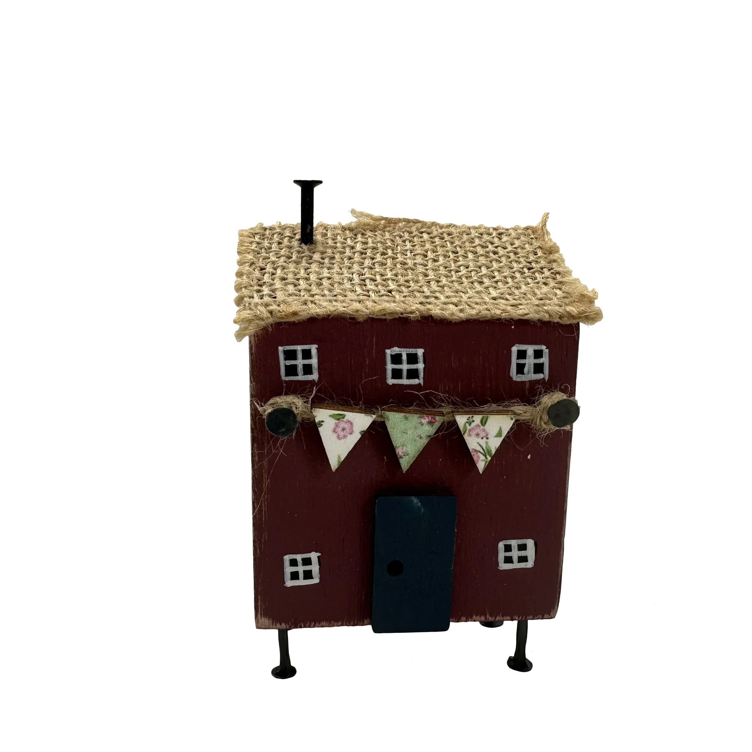 Cheap 3D Mini House Shape Home Decoration Desk Small Wood Driftwood Love Gift Cottage Wooden House Ornaments