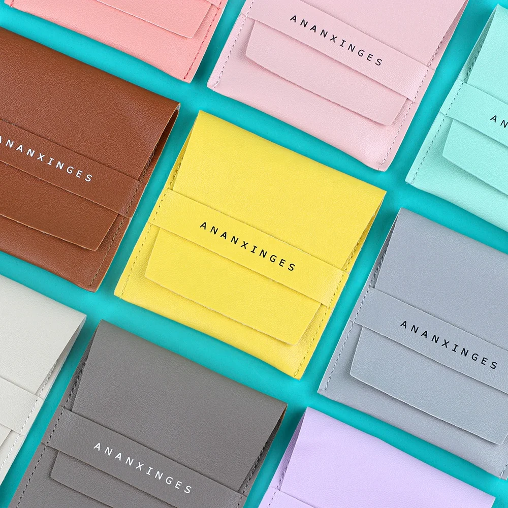 Luxuriouspu leather jewellery bag custom logo jewelry pouch and box mini pouches faux leather pouch for jewelry suede bag