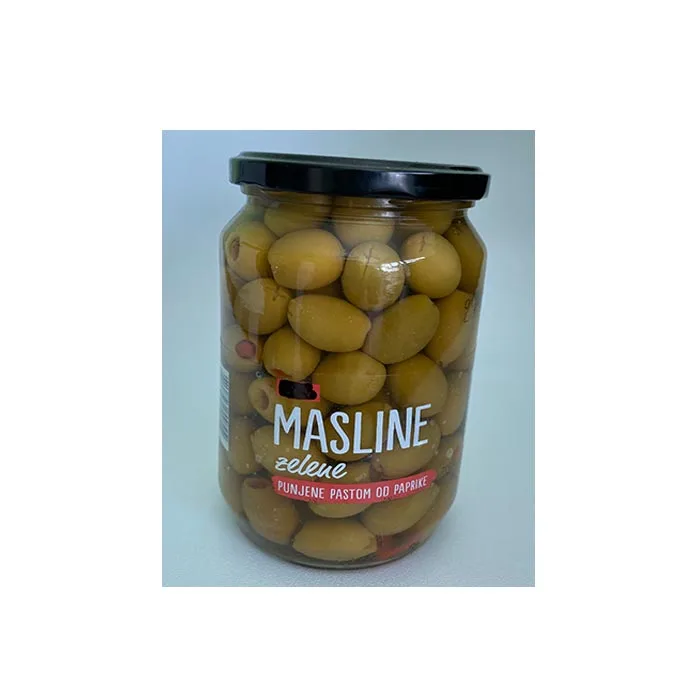 Hot Selling Green olives stuffed with pepper paste Low Price and Good Taste fresh green olives for sale