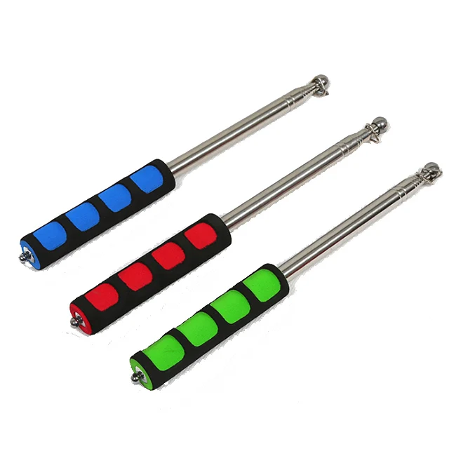 telescopic Hand flag poles for tourist guide Retractable Flagpole with Rubber Handle