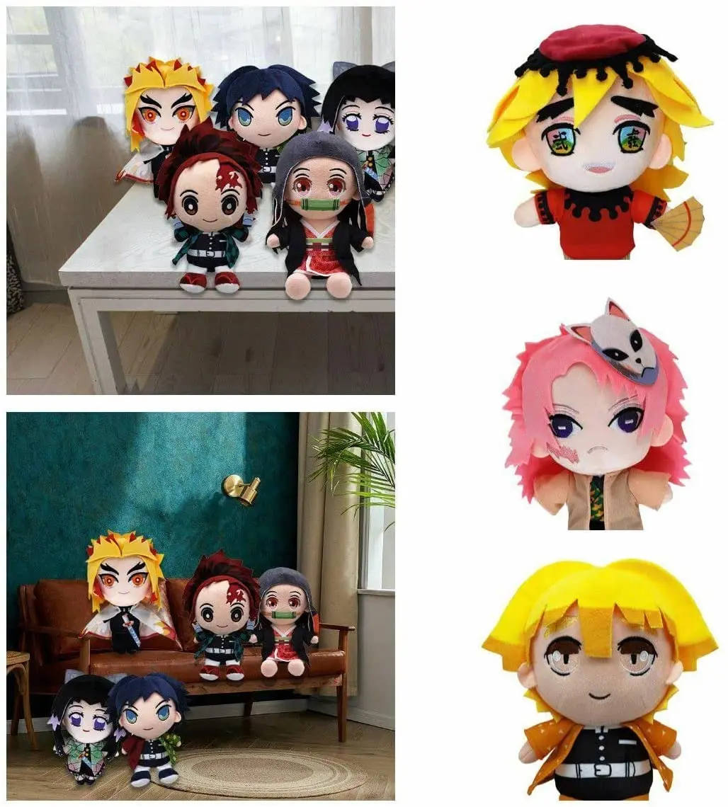 Custom Anime Demons Slayer Plush Toys Doll,Kimetsu No Yaiba Anime Character Plush Toy Doll Soft Cartoon Plush Figure Stuffed Toy