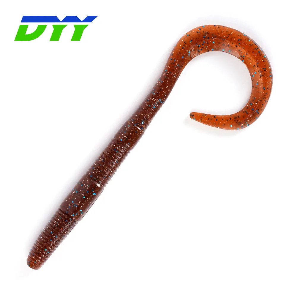 Wholesale OEM 140mm 8g Plastic Curly Swimbait Bait Soft Stirrer Tail Swim Worm Fishing Lures