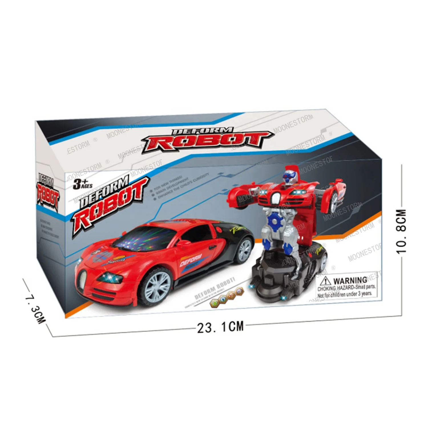 B/O Universal Driving Transforming Robots 2 In 1 Deform Robot Car Toy with Dynamic Music Flash Lights Deformation Robot