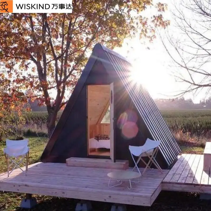 
Luxury Prefab House Ready Made Economical A-Frame Cabins/Triangle House/Usable as Trailer or Stationary Tiny House 