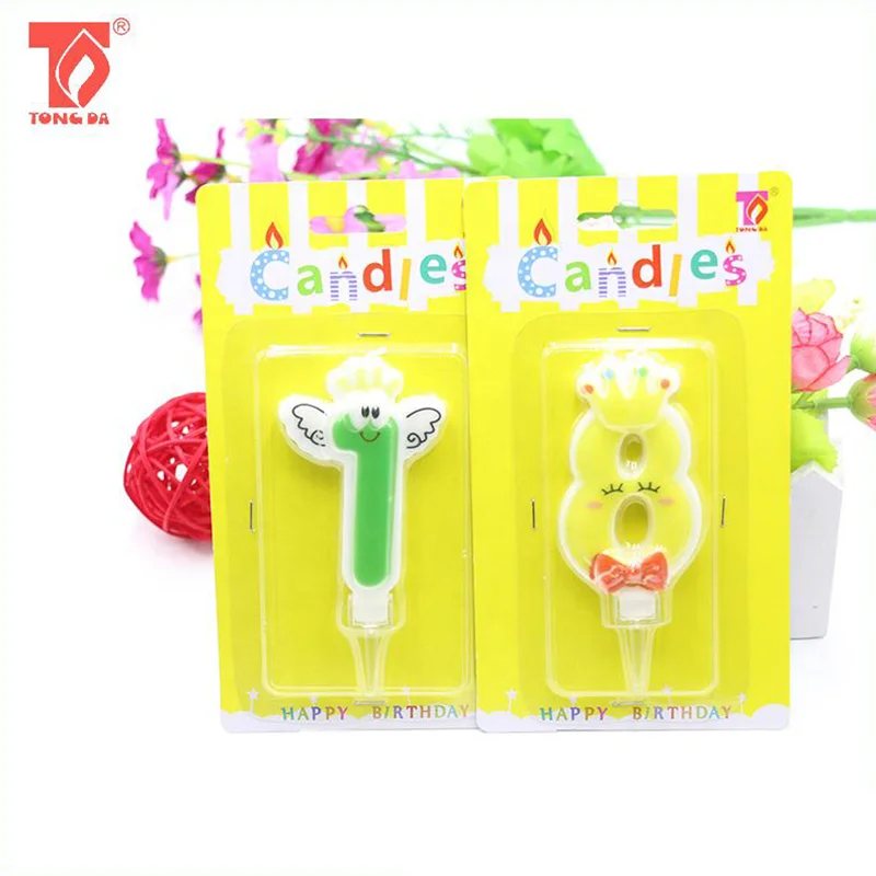 Birthday Cake Candle Number 0-9 Cupcake Topper