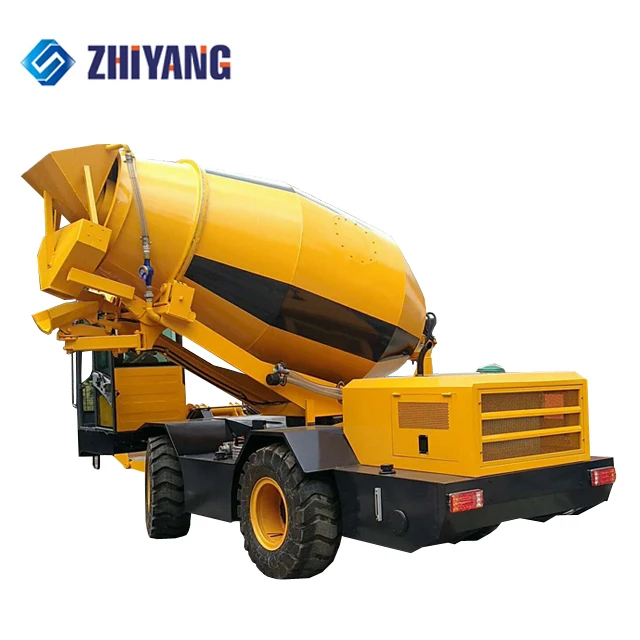 China 5.5 Cubic Meters Small Fuel Concrete Mixer Truck Self Loading Cement Mixer