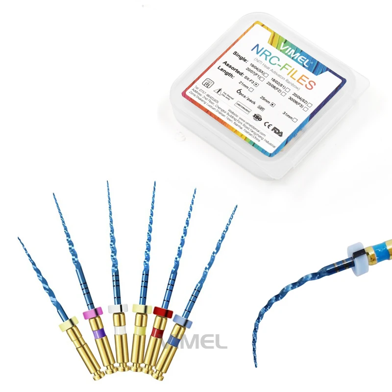 Dental Endodontic NiTi Universal Heat Activated Rotary Blue Files 19/21/25mm Dental Material