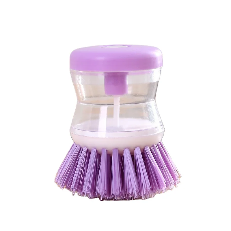 Kitchen Accessories Press Dispensing Liquid Detergent kitchen Cleaning Brush Kitchen Gadget Soap Brush