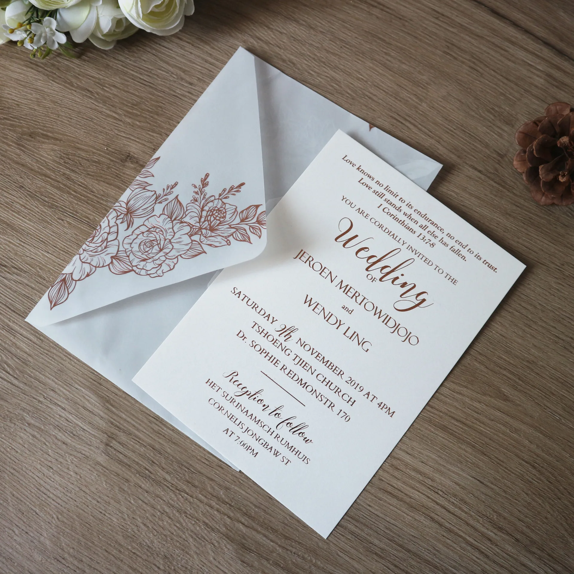 Custom Color Printing Translucent Vellum Parchment Paper Envelope Butter Tracing Paper Gift Envelope