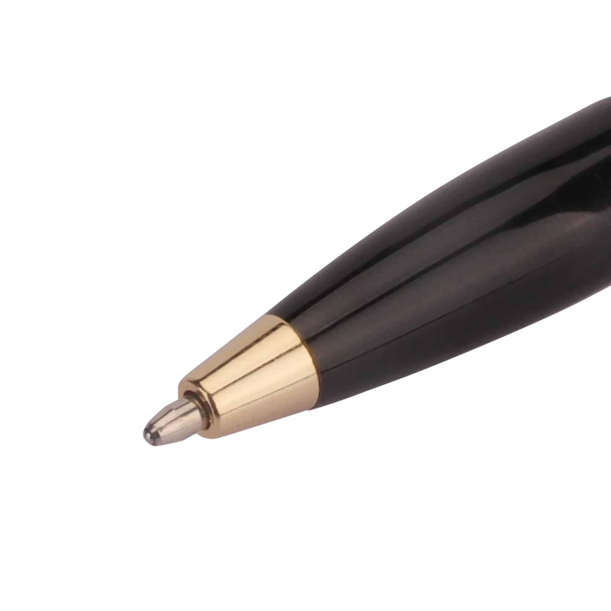 Newest Handmade Heavy Gloss Black Lacquering Ballpoint Pen with Golden Clip For Men And Women