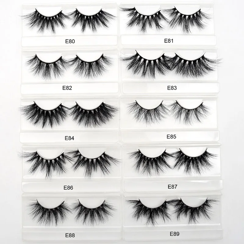 Curl c and cc fluffy 25 mm mink lashesfake russian false mink fluffy 5d mink wholesale lashes