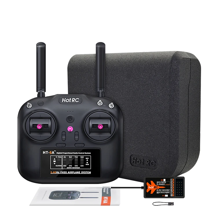 HT-6A control  aircraft remote control +Gyro receiver transmitter 2.4Ghz 6CH 800m distance RC Radio System