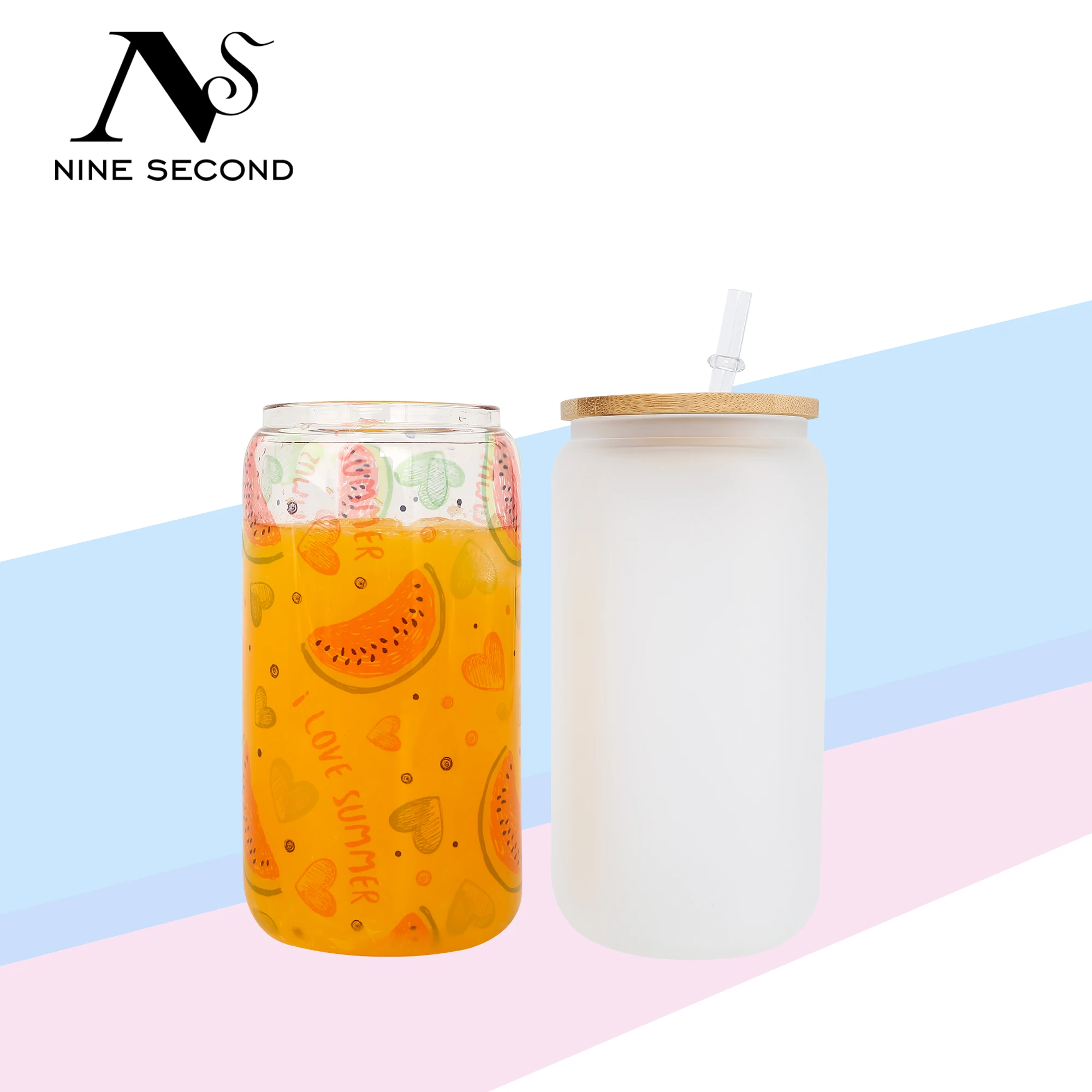 Sublimation blank coke glasses mug tumbler cola bottle soda shape 16oz beer glass can cup