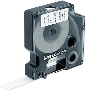 Dymo d1 45013 label manager LM160 картридж для принтера 12 мм черные на белых этикетках ленты