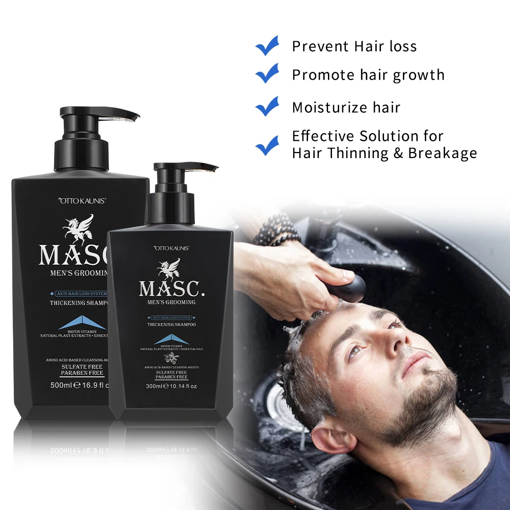 Private Label Sulfate Free Rosemary Tea Tree Oil Hair Loss Therapy Hair Thickening Growth Shampoo