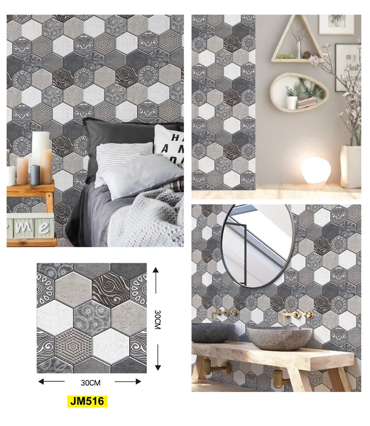 Home decor self adhesive 3d pvc foam wall panels