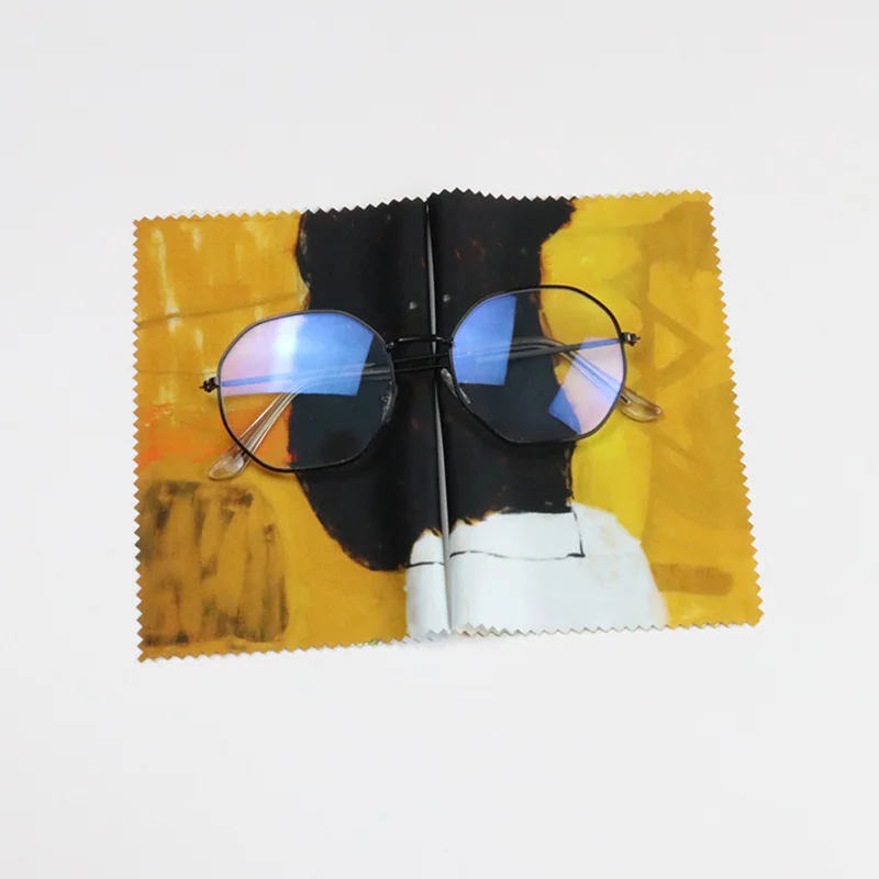 Flow packing machine sliver stamping frame reading glasses anti blue light microfiber clean cloth for free gift