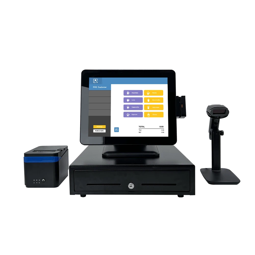 Restaurant cashier system fingerprint pos machine for grocery