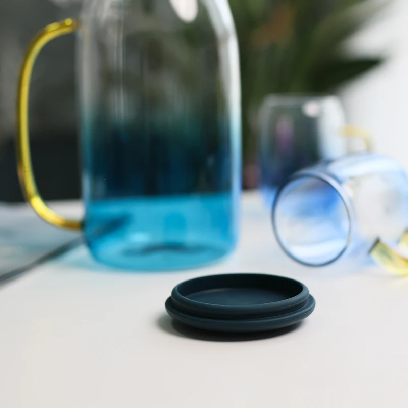 Factory Wholesale Heat Resistant Glass Water Pot Heat Resistant Large Capacity Glass Pitcher Iced Tea Beverage Carafe