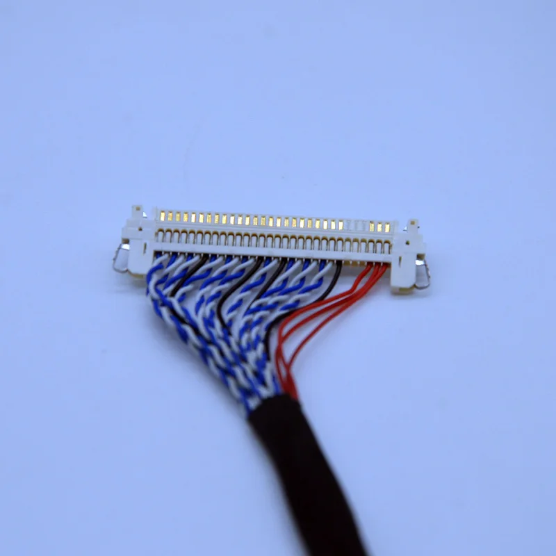 LVDS Cable Video Display Screen Wiring Harness 10064 32AWG 30pin Connector