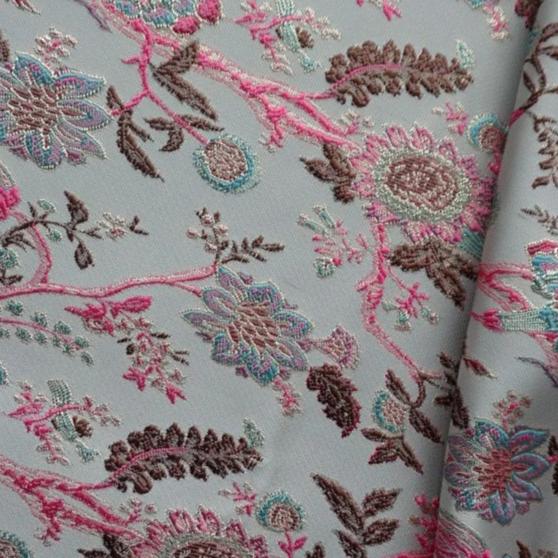 New popular thickened yarn-dyed jacquard brocade gold silk cockscomb flower fine fabric for clothing