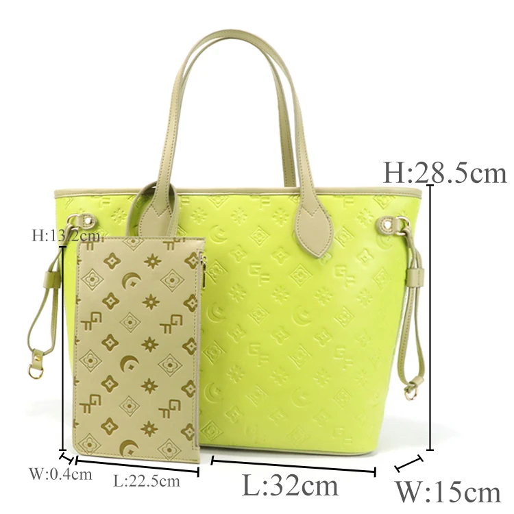 Custom Logo Luxury Design Fashion PU Leather handle Tote Bags Ladies Shoulder Bag Women Handbags Women Tote Bag