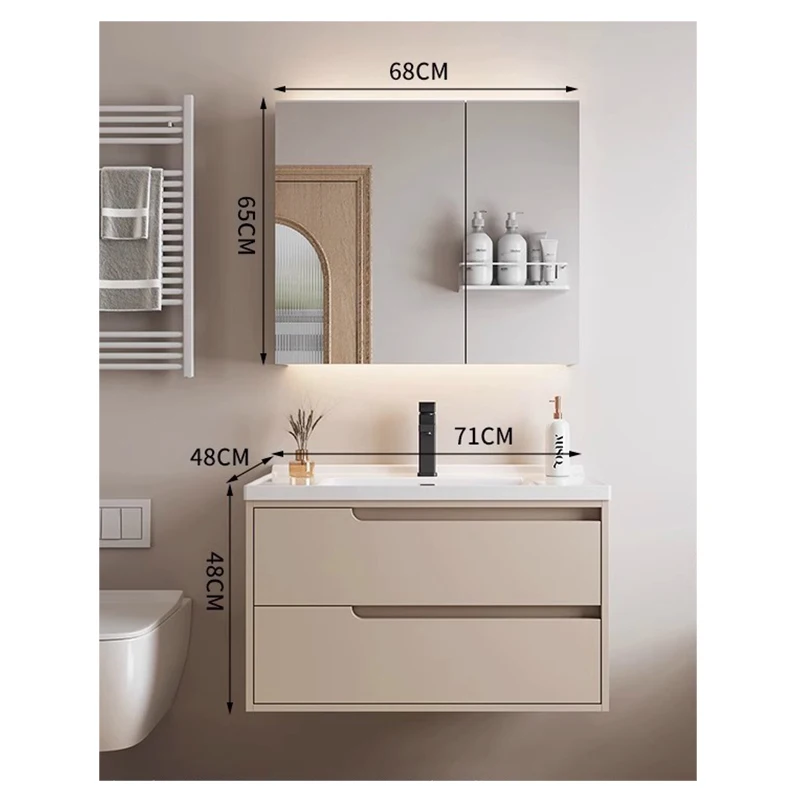 High Performance High Quality Low Price Bathroom Cabinet With Mirror Basin