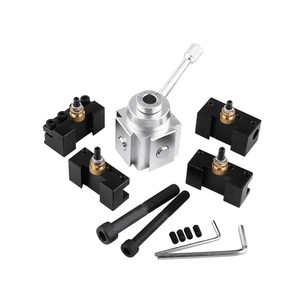 
Mini Aluminum Quick Change Multifid Tool Post Boring/Turning Holder Kit For Various Processing For Table Hobby Lathes 