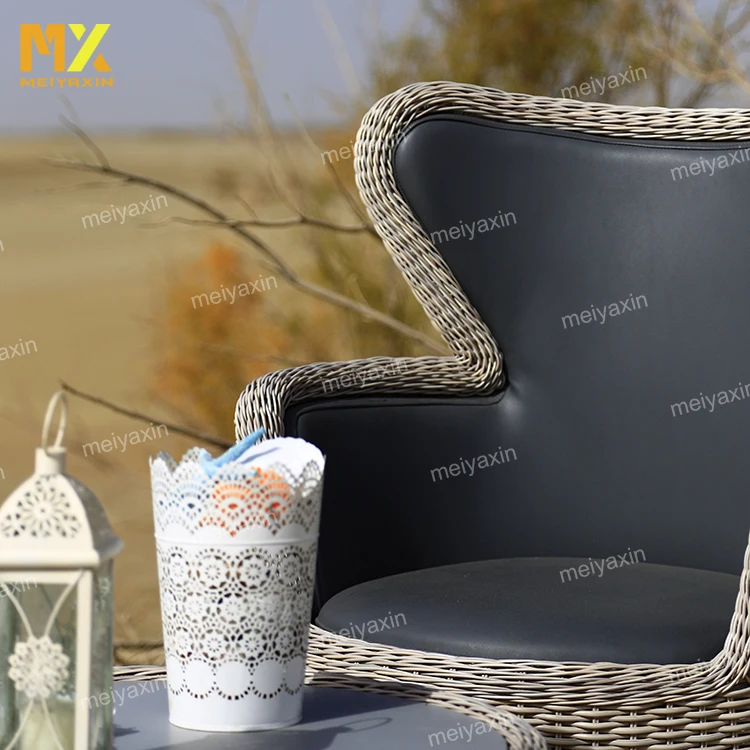 Italian style New design rattan wicker outdoor furniture Aluminum with powder coated lounge set garden sofa for villa and hotel