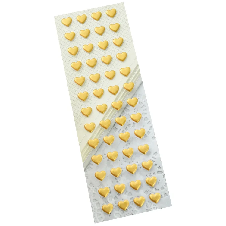 3d foam sticker custom gold stamping heart love puffy sticker foil sticker for scrapbook embellishments