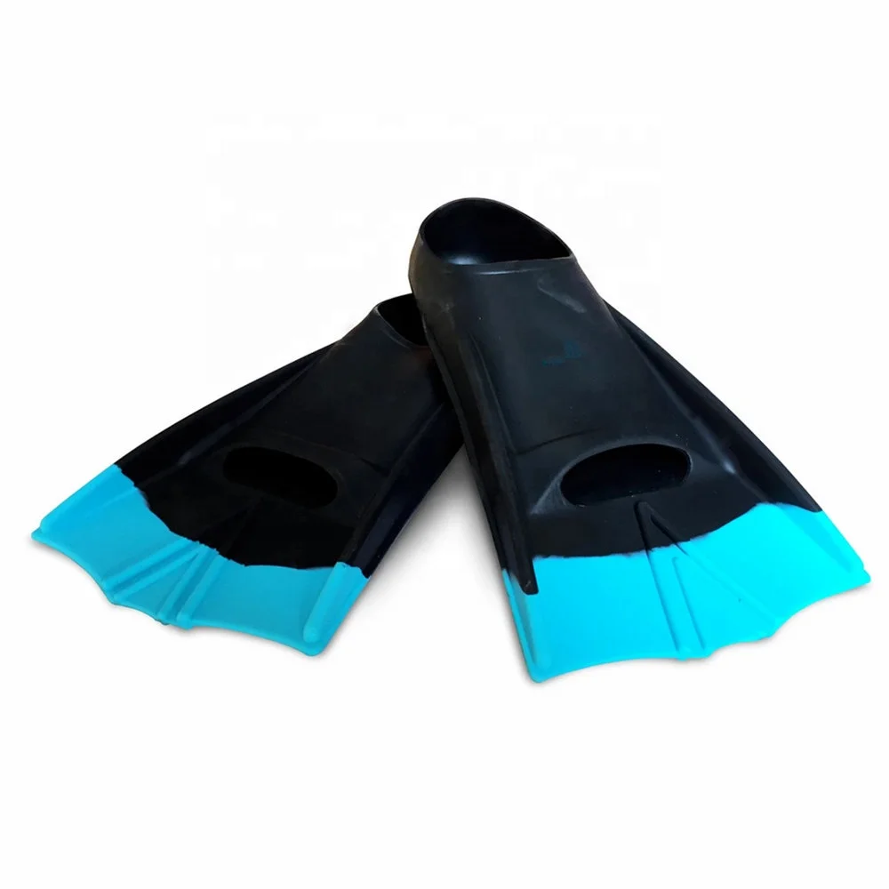 Adult and kids black yellow silicone swimming fins for swim flippers