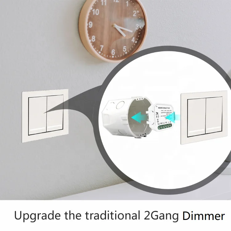 New Domotic 2x5A Smart Double Relay Switch Wireless ON-OFF Power Supply Wi-Fi Dual Switch