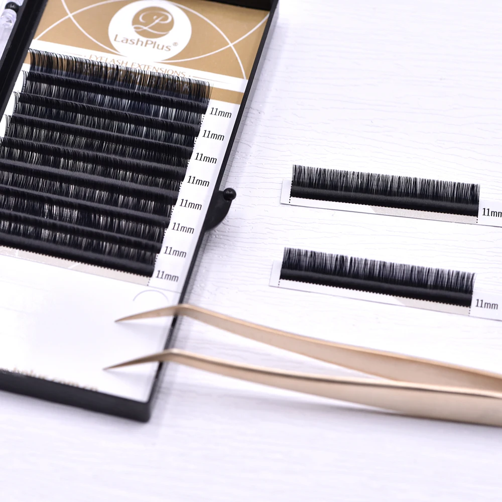 LasPlus Wholesale Single Easy To Graft mink Lashes individual 0.15 C CC D DD classic lash